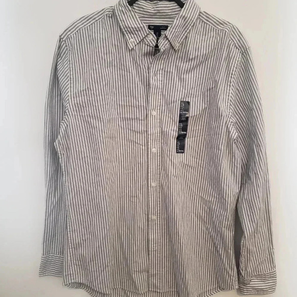 Gap Slim Fit Striped Shirt NWT - Picture 2 of 5